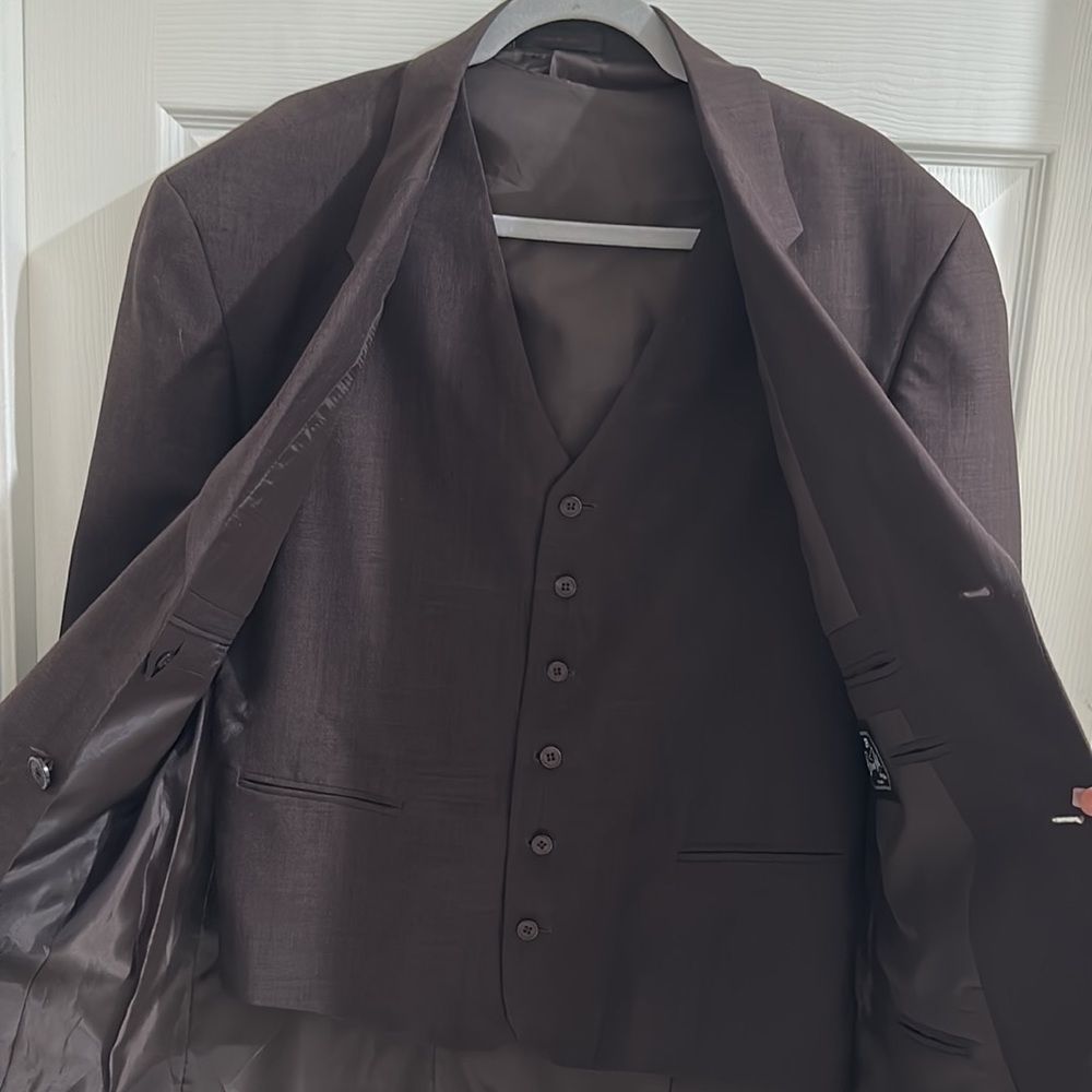 Bruno Rossetti Suit  jacket with vest size 42 - Picture 5 of 8